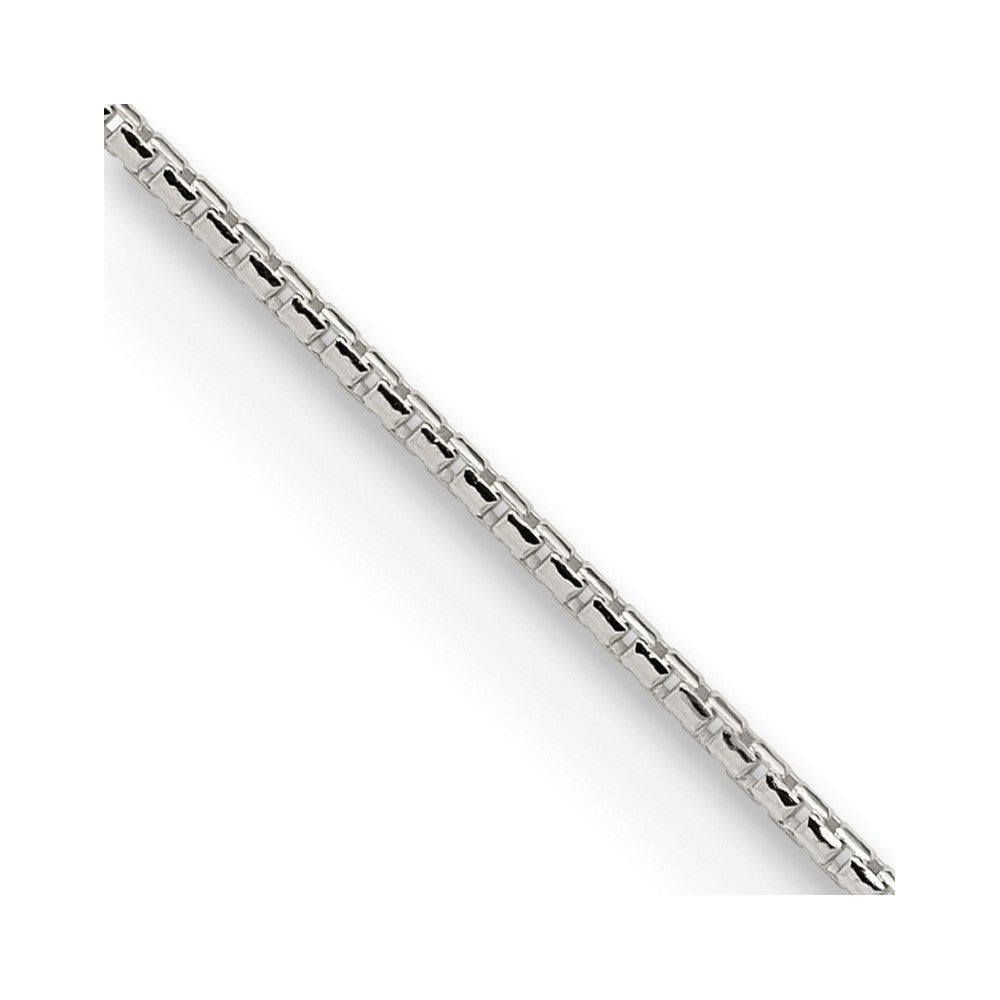 Sterlingsilber 1.1mm Diamantiert Rund Venezianer Kette mit 2 Zoll Verlängerung. Halskette