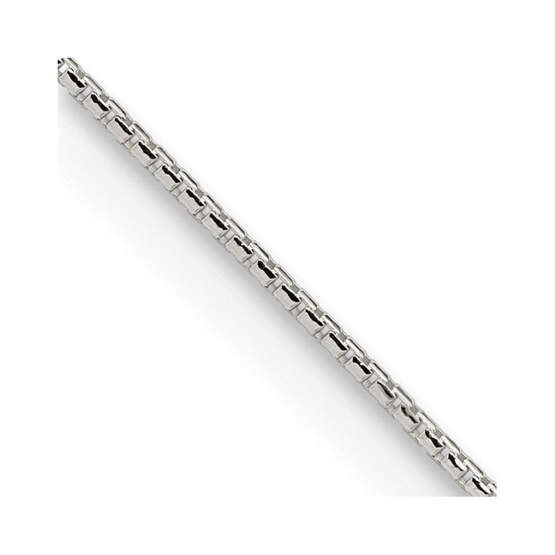 Sterlingsilber 1.1mm Diamantiert Rund Venezianer Kette mit 2 Zoll Verlängerung. Halskette