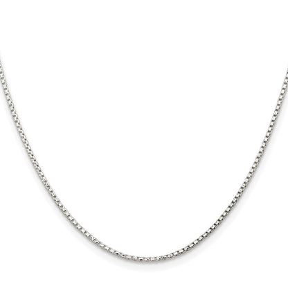 Sterlingsilber Rhodiniert 1.3mm Diamantiert Rund Venezianer Kette