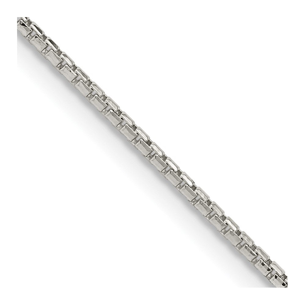 Sterlingsilber 1.3mm Diamantiert Rund Venezianer Kette mit 2 Zoll Verlängerung. Halskette