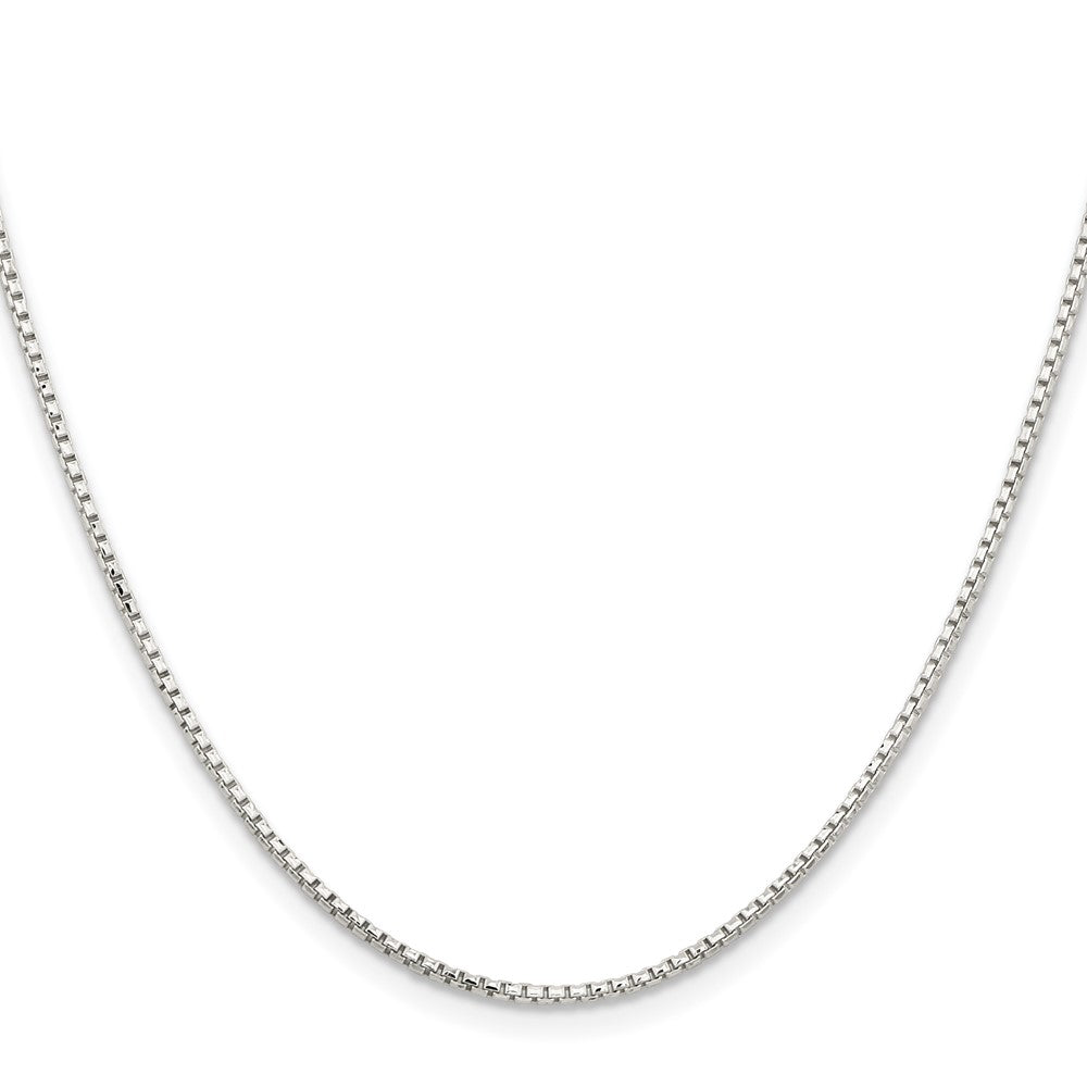Sterlingsilber 1.5mm Diamantiert Rund Venezianer Kette mit 2 Zoll Verlängerung. Halskette