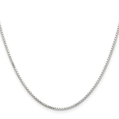 Sterlingsilber 1.5mm Diamantiert Rund Venezianer Kette mit 2 Zoll Verlängerung. Halskette