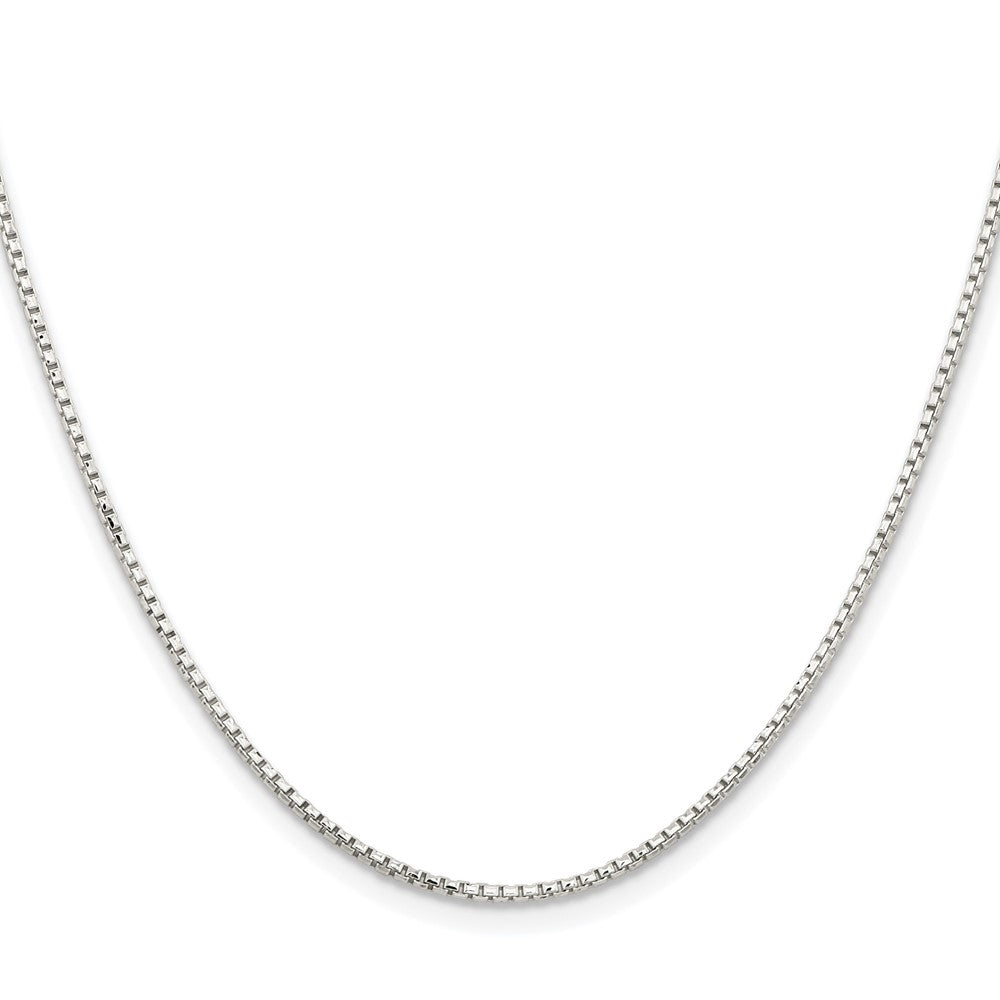Sterlingsilber Rhodiniert 1.5mm Diamantiert Rund Venezianer Kette