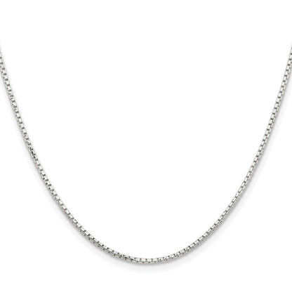 Sterlingsilber Rhodiniert 1.5mm Diamantiert Rund Venezianer Kette