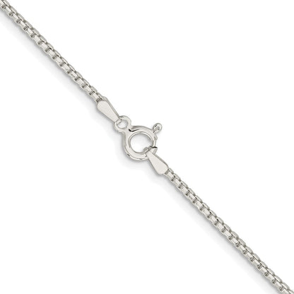 Sterlingsilber Rhodiniert 1.5mm Diamantiert Rund Venezianer Kette