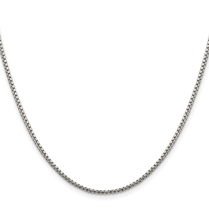 Sterlingsilber Rhodiniert 1.75mm Diamantiert Rund Venezianer Kette
