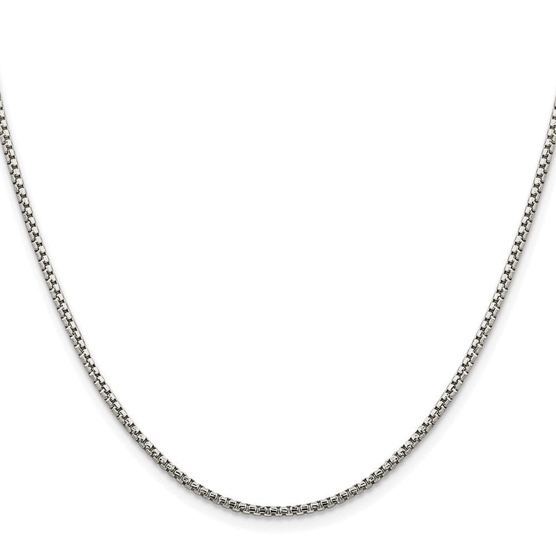 Sterlingsilber Rhodiniert 1.75mm Diamantiert Rund Venezianer Kette