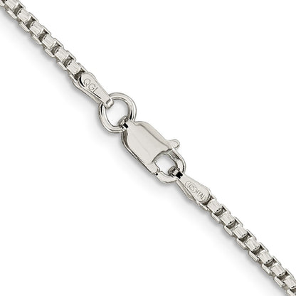 Sterlingsilber 2mm Diamantiert Rund Venezianer Halskette