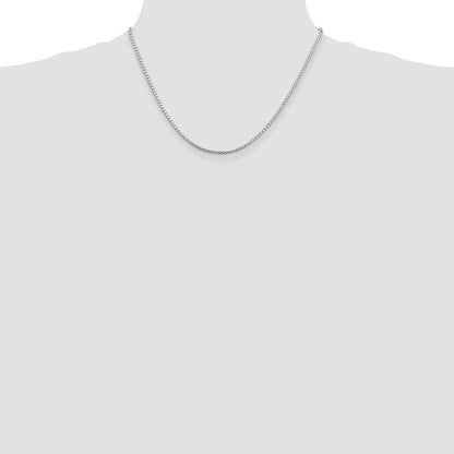 Sterlingsilber 2mm Diamantiert Rund Venezianer Halskette