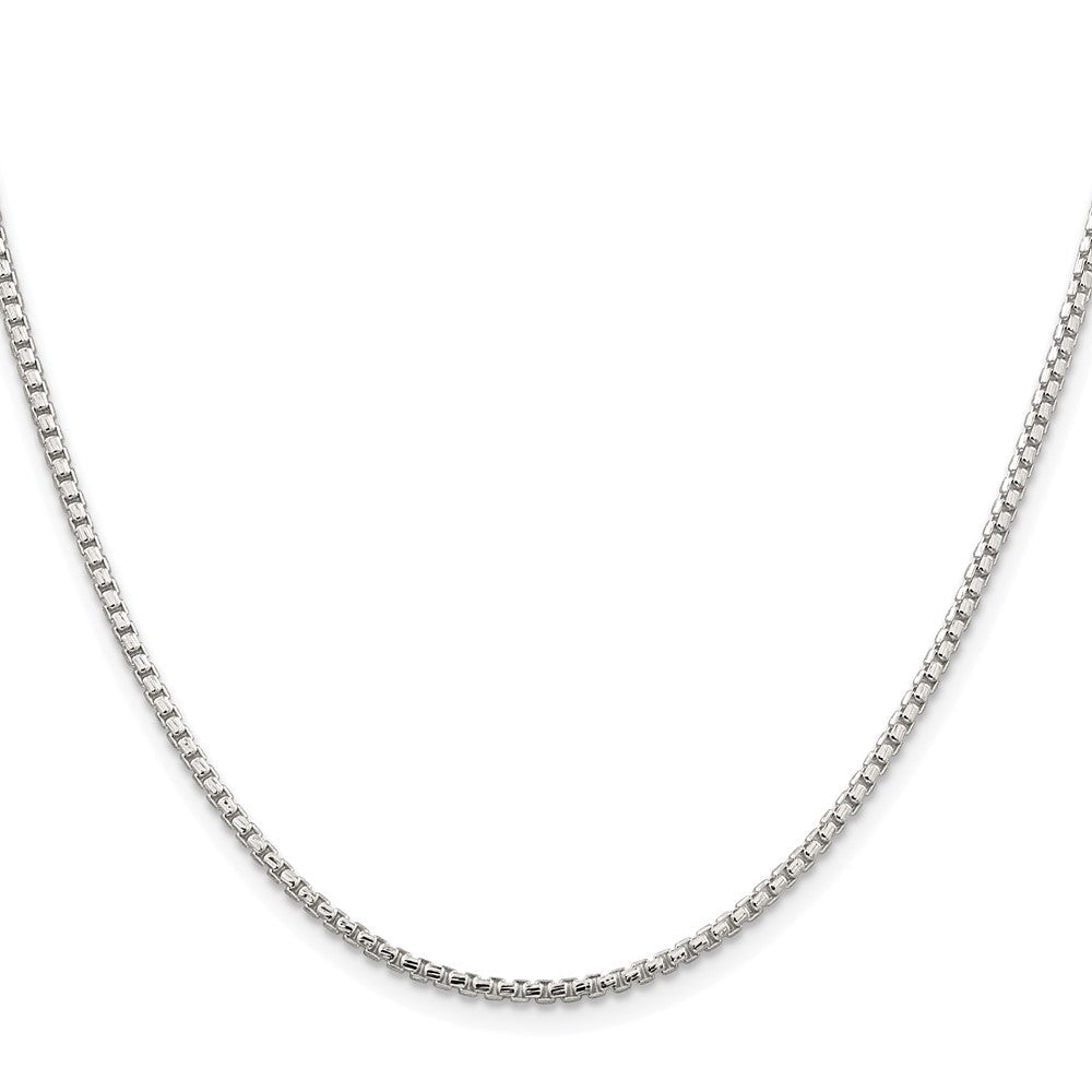 Sterlingsilber Rhodiniert 2mm Diamantiert Rund Venezianer Kette