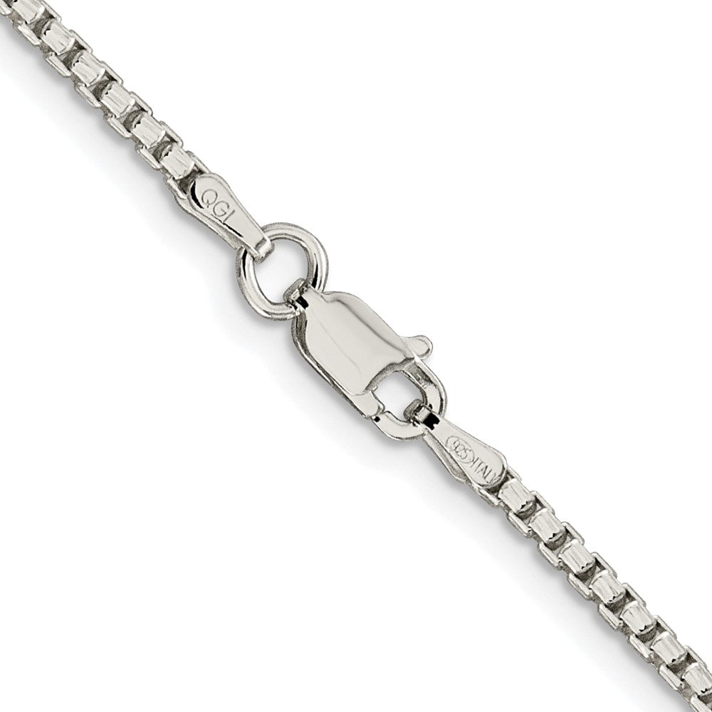 Sterlingsilber Rhodiniert 2mm Diamantiert Rund Venezianer Kette