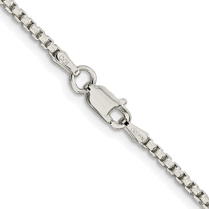 Sterlingsilber Rhodiniert 2mm Diamantiert Rund Venezianer Kette