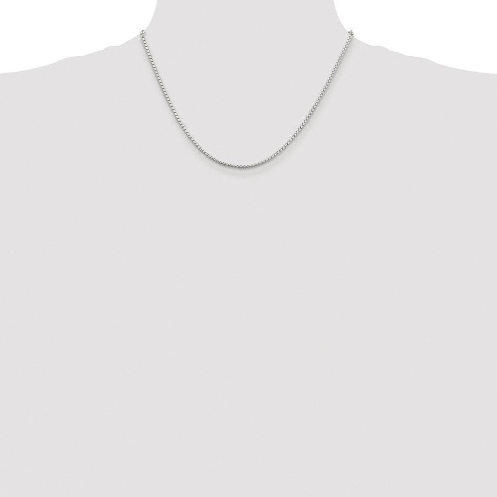 Sterlingsilber Rhodiniert 2mm Diamantiert Rund Venezianer Kette