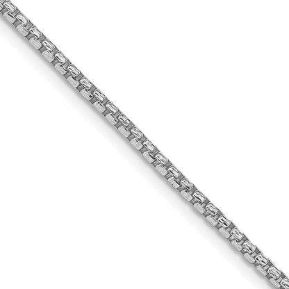 Sterlingsilber Rhodiniert 2mm Diamantiert Rund Venezianer Kette