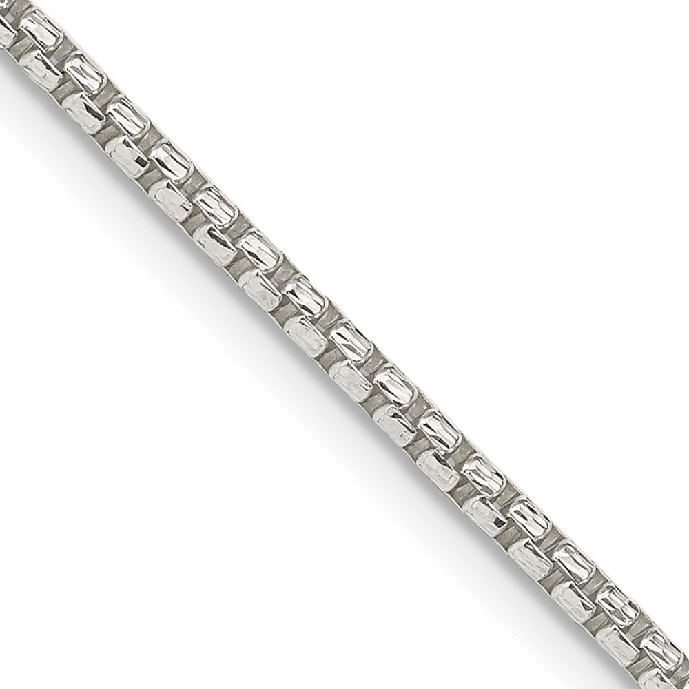 Sterlingsilber 2mm Diamantiert Rund Venezianer Halskette