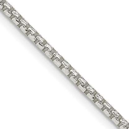 Sterlingsilber 2mm Diamantiert Rund Venezianer Halskette