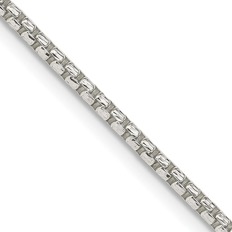 Sterlingsilber 2mm Diamantiert Rund Venezianer Halskette