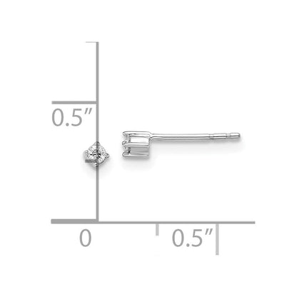 White Ice Ohrstecker aus rhodiniertem Sterlingsilber mit Diamanten