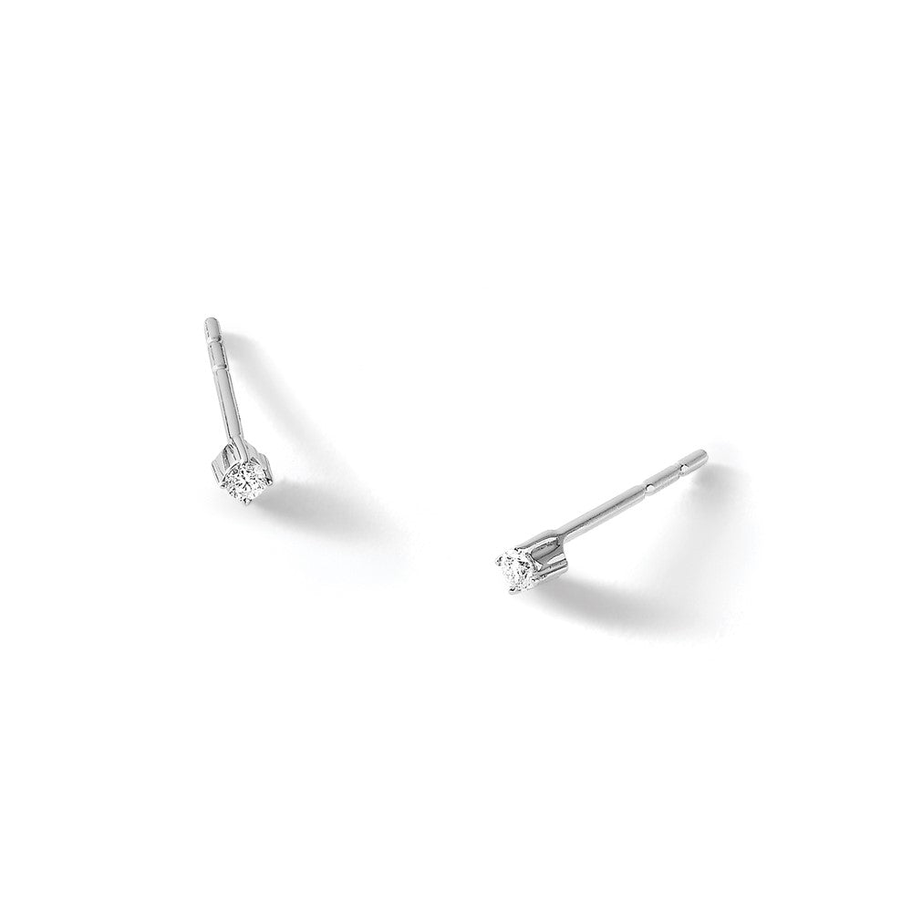White Ice Ohrstecker aus rhodiniertem Sterlingsilber mit Diamanten