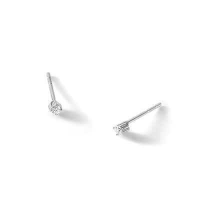 White Ice Ohrstecker aus rhodiniertem Sterlingsilber mit Diamanten