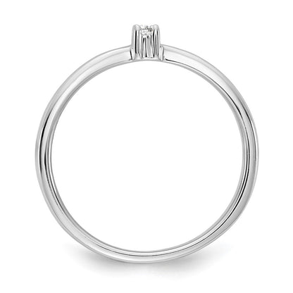 Sterlingsilber Weiß Eis Rhodiniert Diamant Ring
