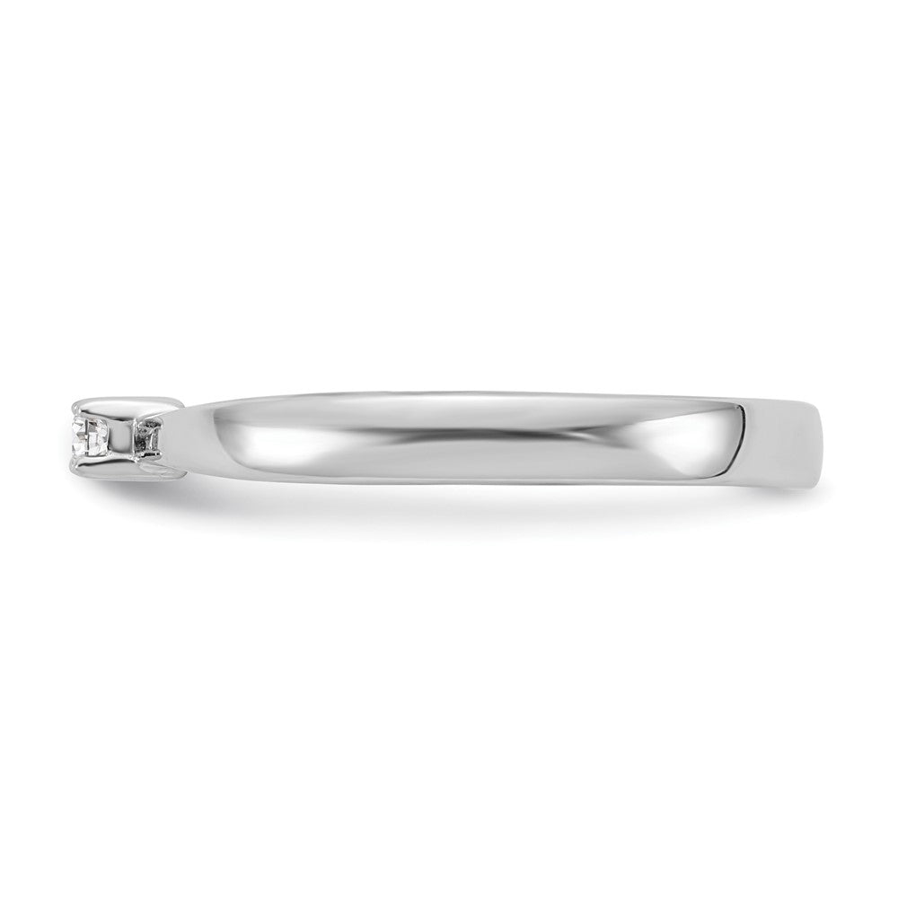Sterlingsilber Weiß Eis Rhodiniert Diamant Ring