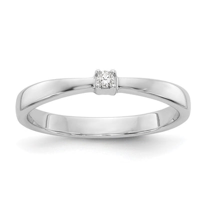 Sterlingsilber Weiß Eis Rhodiniert Diamant Ring