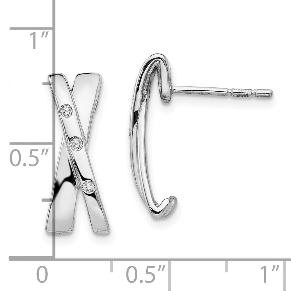 White Ice rhodinierte Diamant-Ohrstecker aus Sterlingsilber