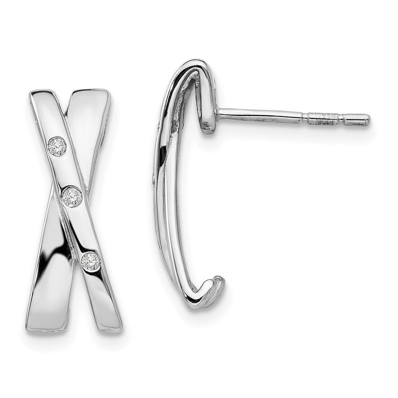 White Ice rhodinierte Diamant-Ohrstecker aus Sterlingsilber