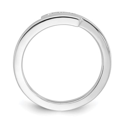 Sterlingsilber Weiß Eis Rhodiniert Diamant Ring