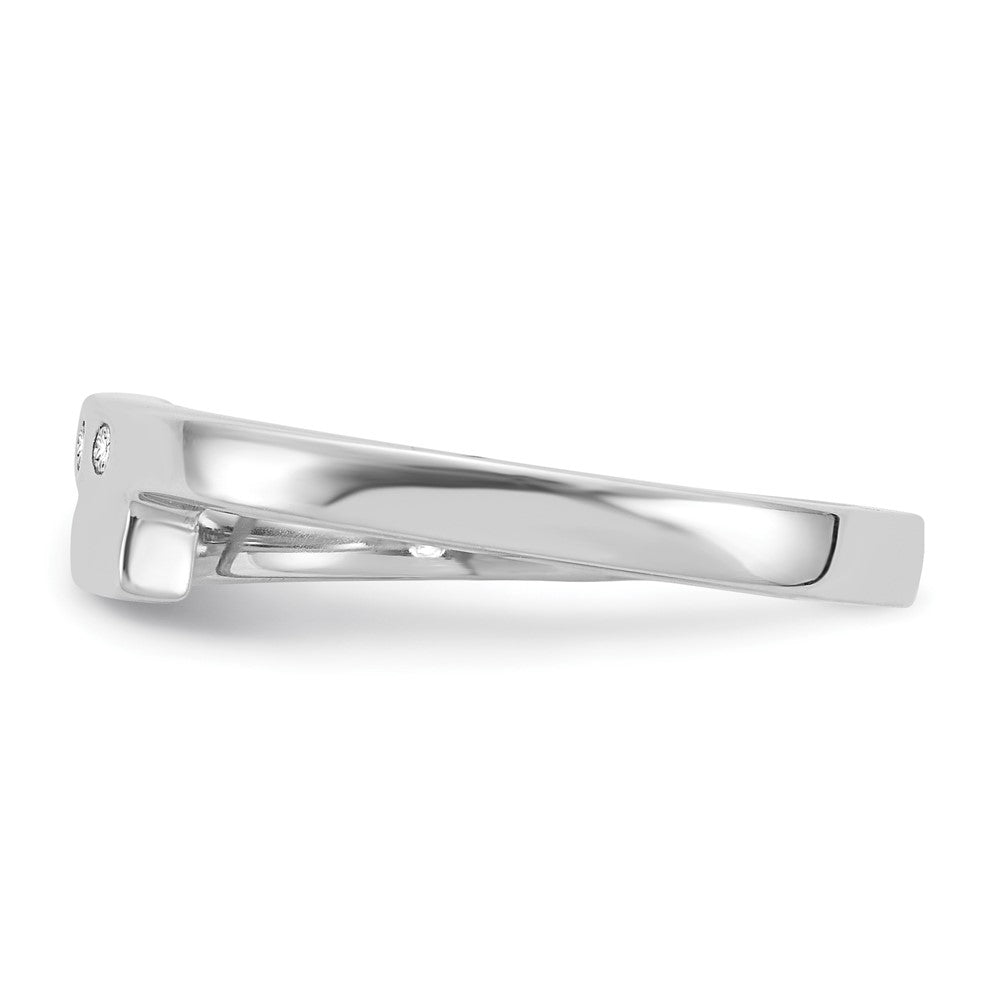 Sterlingsilber Weiß Eis Rhodiniert Diamant Ring