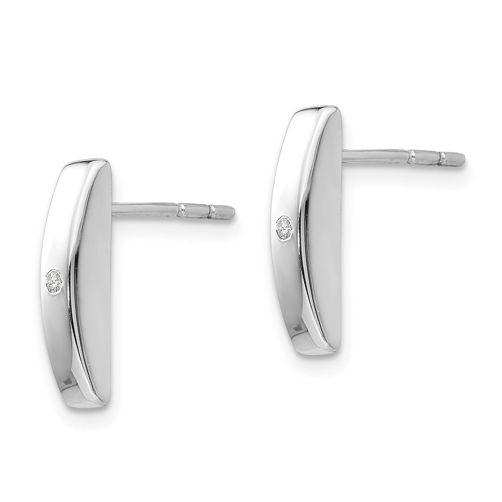 Rhodinierte Sterlingsilber-Ohrstecker "White Ice" mit Diamanten