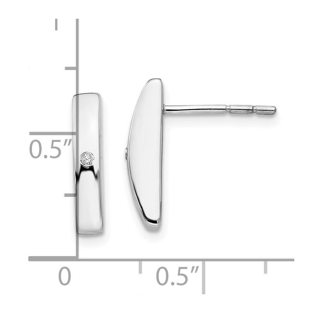 Rhodinierte Sterlingsilber-Ohrstecker "White Ice" mit Diamanten