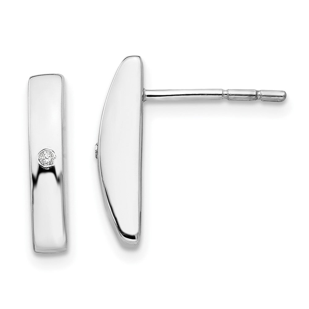 Rhodinierte Sterlingsilber-Ohrstecker "White Ice" mit Diamanten