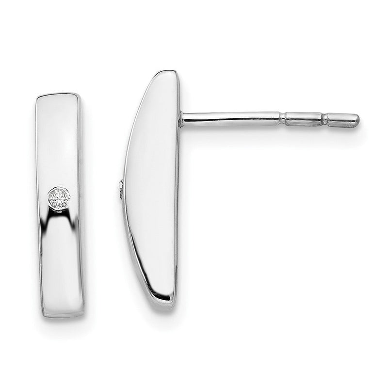 Rhodinierte Sterlingsilber-Ohrstecker "White Ice" mit Diamanten
