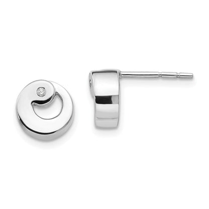 Weiße Ice Sterlingsilber Diamant-Ohrstecker, rhodiniert