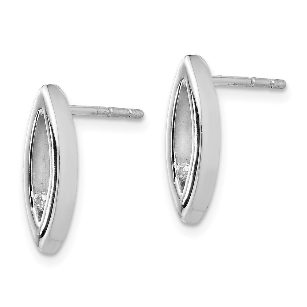 White Ice rhodinierte Diamant-Ohrstecker aus Sterlingsilber