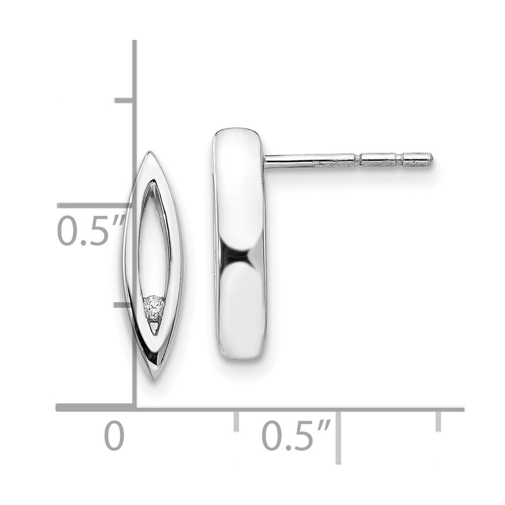 White Ice rhodinierte Diamant-Ohrstecker aus Sterlingsilber