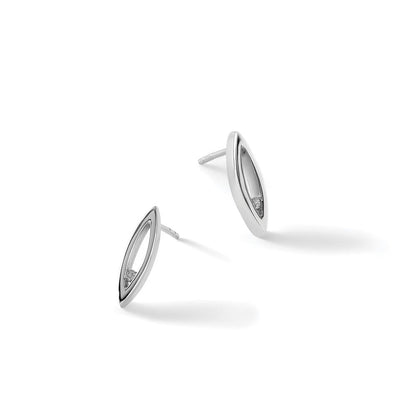 White Ice rhodinierte Diamant-Ohrstecker aus Sterlingsilber