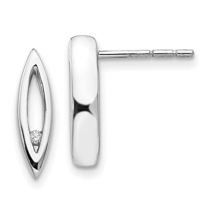 White Ice rhodinierte Diamant-Ohrstecker aus Sterlingsilber