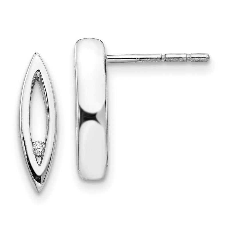 White Ice rhodinierte Diamant-Ohrstecker aus Sterlingsilber