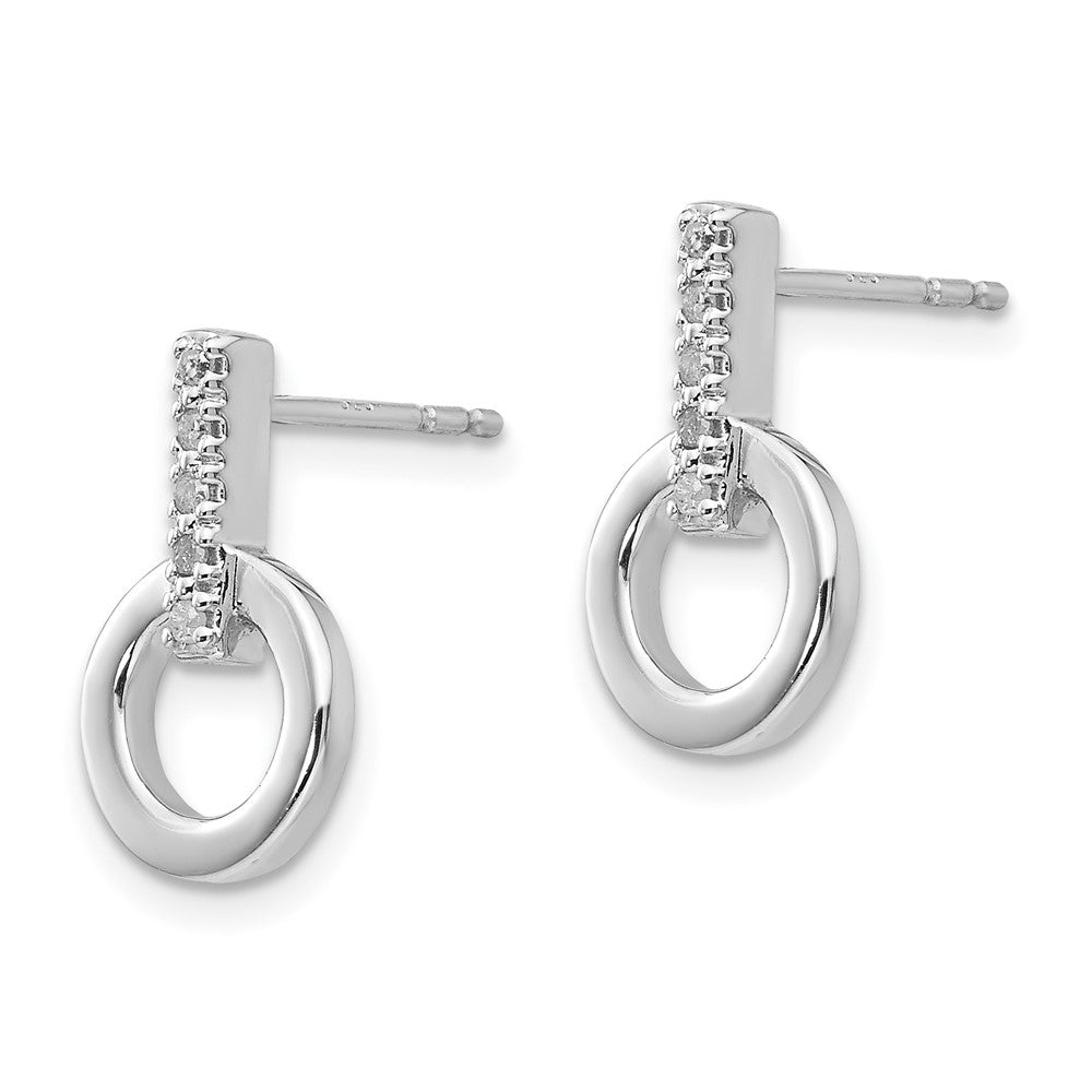 White Ice rhodinierte Diamant-Ohrstecker aus Sterlingsilber