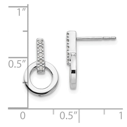 White Ice rhodinierte Diamant-Ohrstecker aus Sterlingsilber