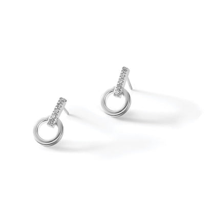White Ice rhodinierte Diamant-Ohrstecker aus Sterlingsilber
