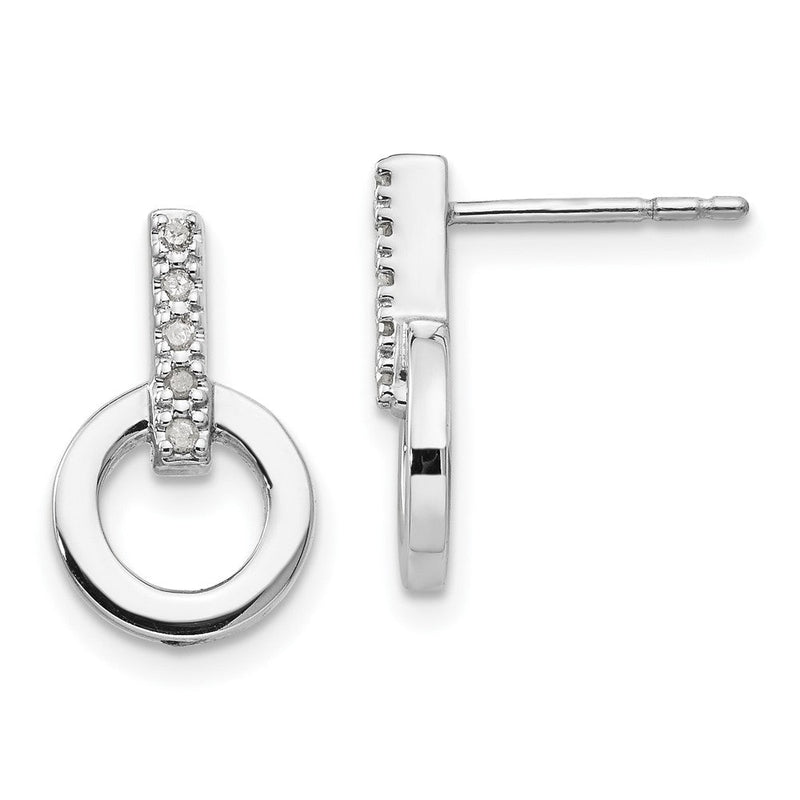 White Ice rhodinierte Diamant-Ohrstecker aus Sterlingsilber