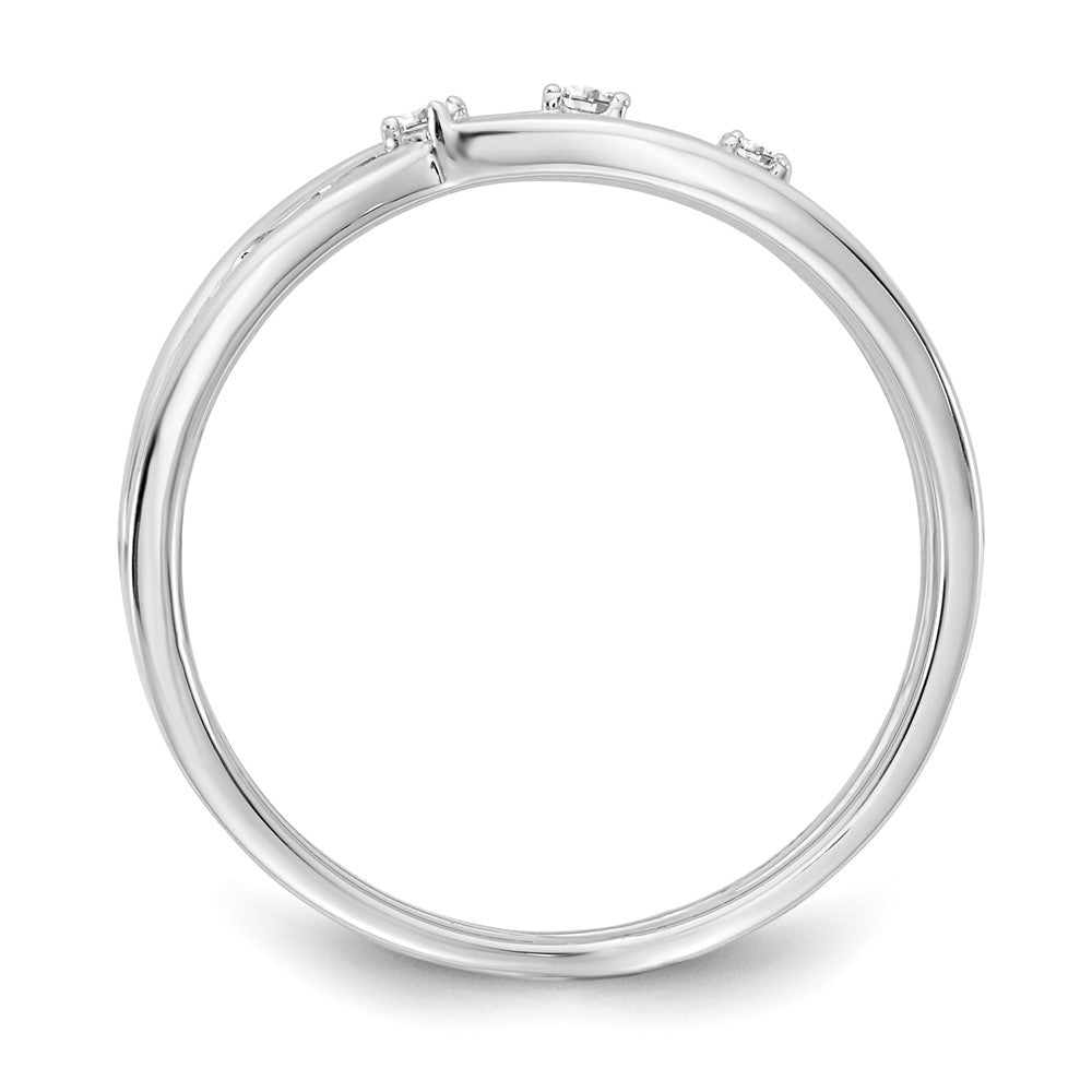 Sterlingsilber Weiß Eis Rhodiniert Diamant Ring