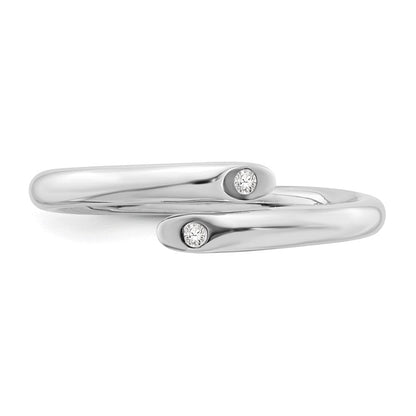 Sterlingsilber Weiß Eis Rhodiniert Diamant Ring