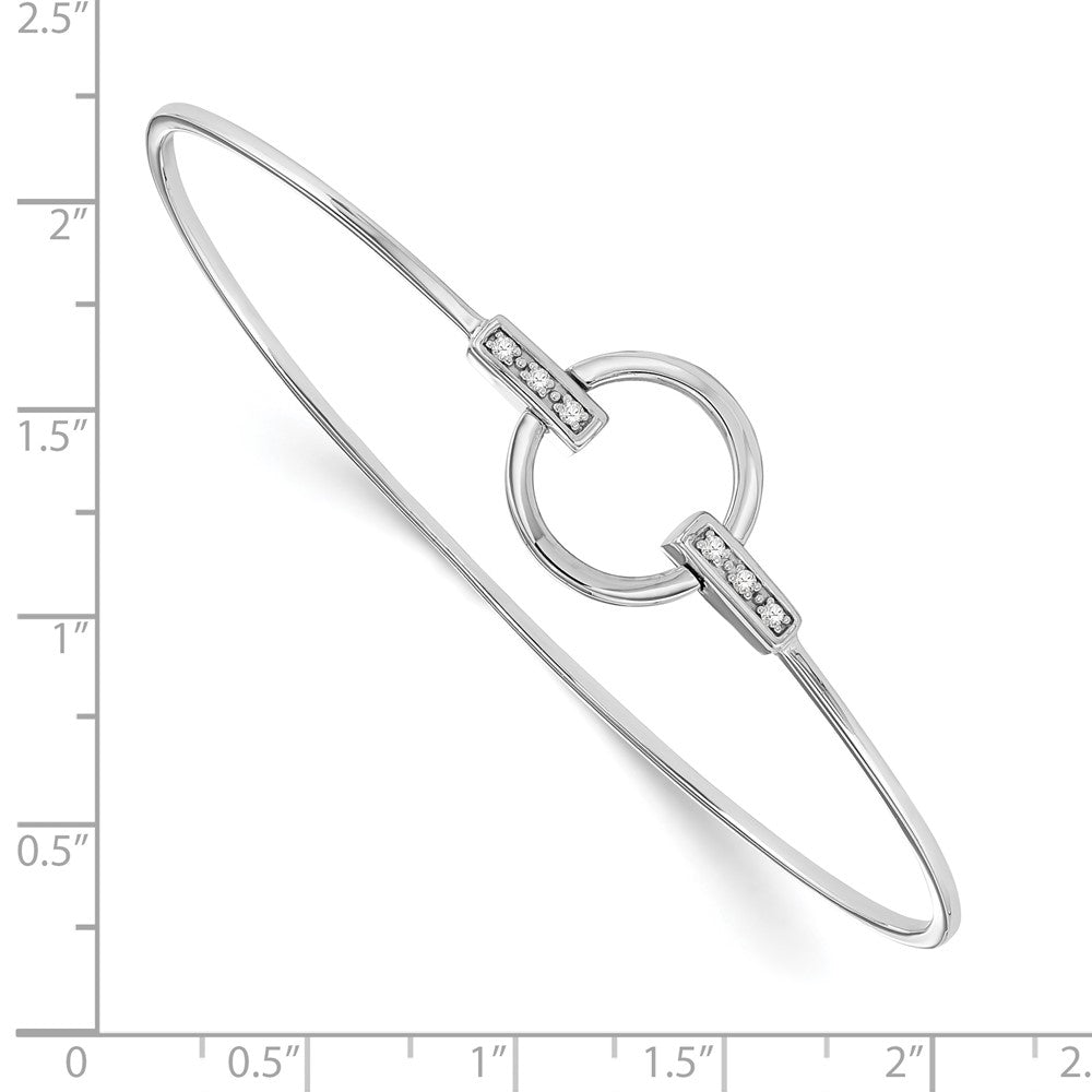 Sterlingsilber Weiß Eis Rhodiniert Diamant Armreif