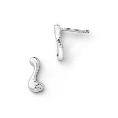 Sterlingsilber Diamant-Ohrhänger, 0,02 ct