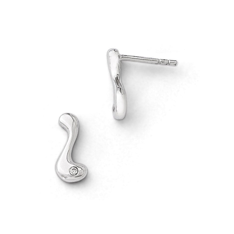 Sterlingsilber Diamant-Ohrhänger, 0,02 ct